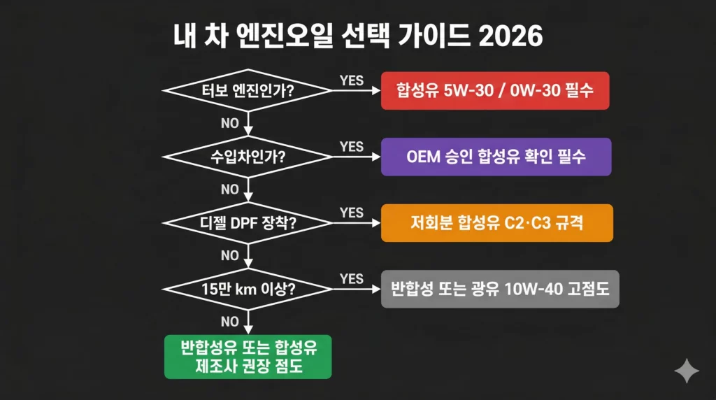 엔진오일 선택 플로우차트