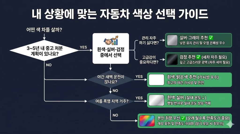 색상 선택 플로우차트