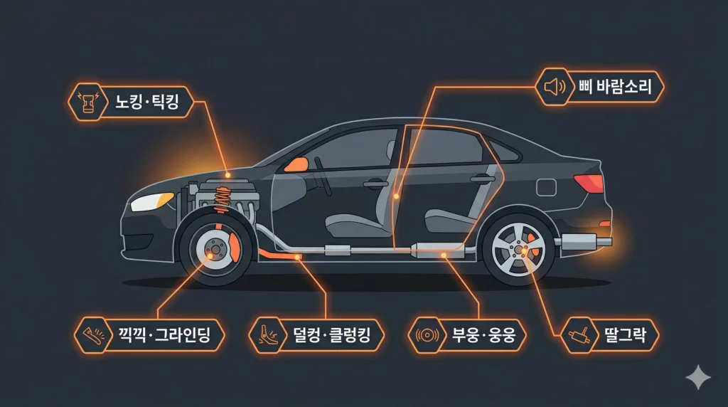 소음 발생 위치 다이어그램