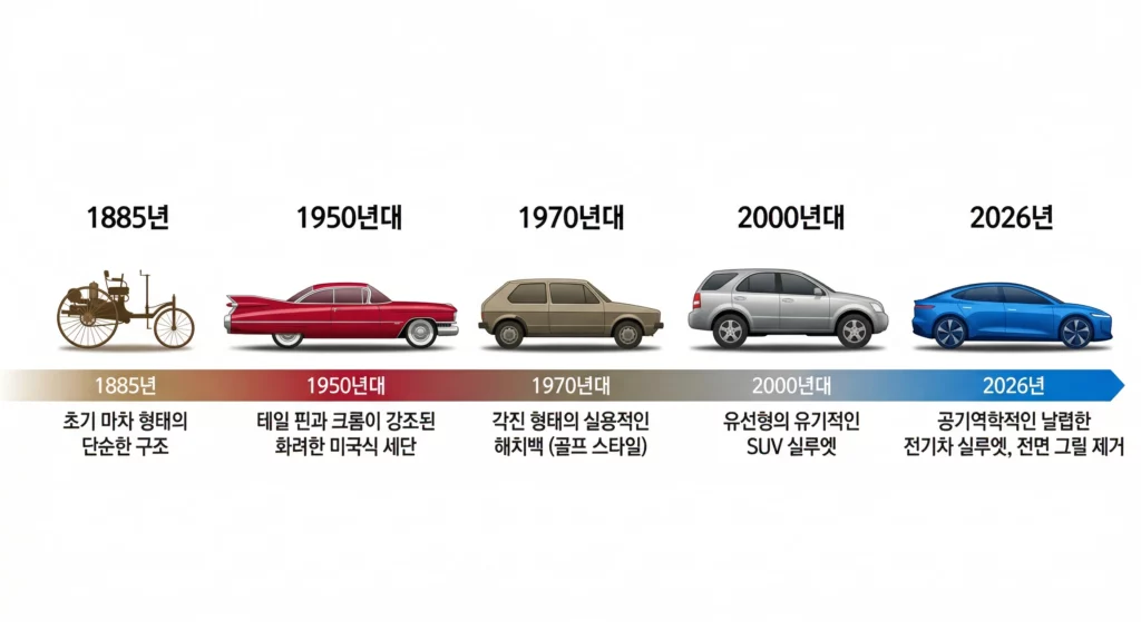 자동차 디자인 100년 타임라인