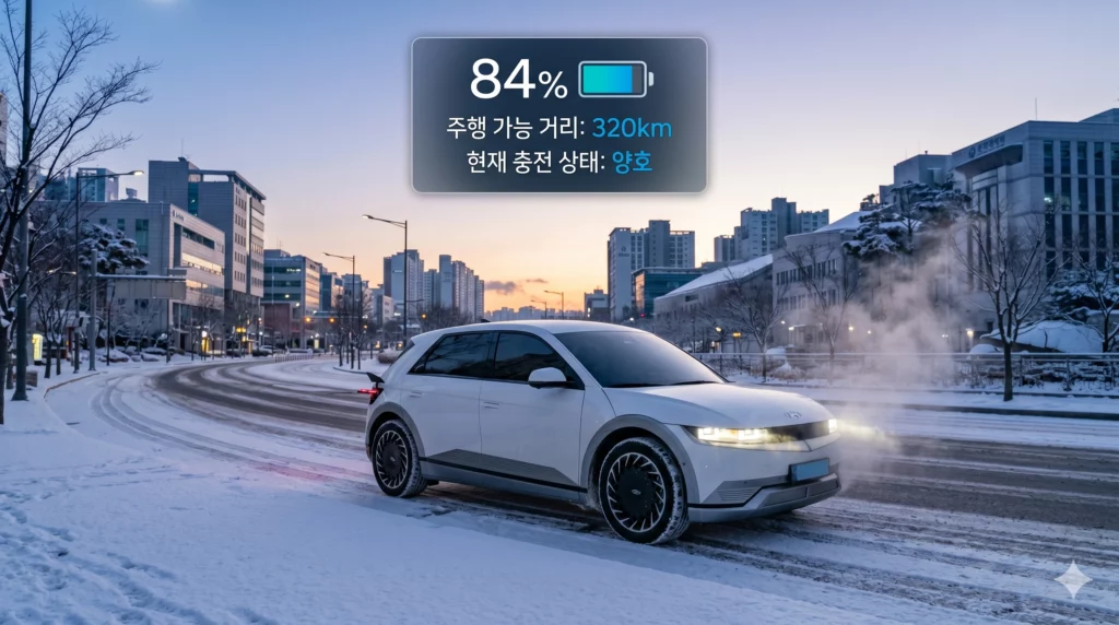 겨울철 전기차 주행거리 이미지