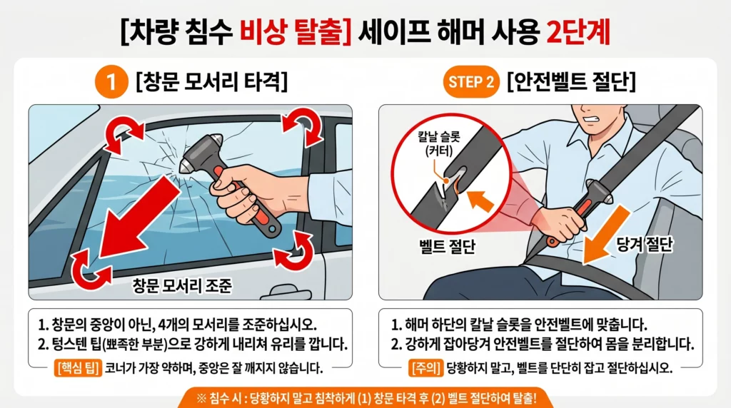 세이프 해머 사용법 인포그래픽
