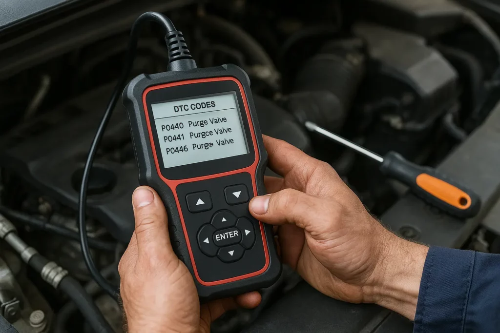 퍼지컨트롤밸브 PCSV 고장 증상 OBD 진단 이미지