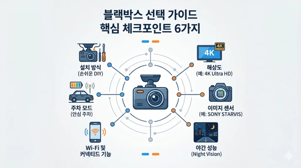 블랙박스 선택 체크포인트 인포그래픽