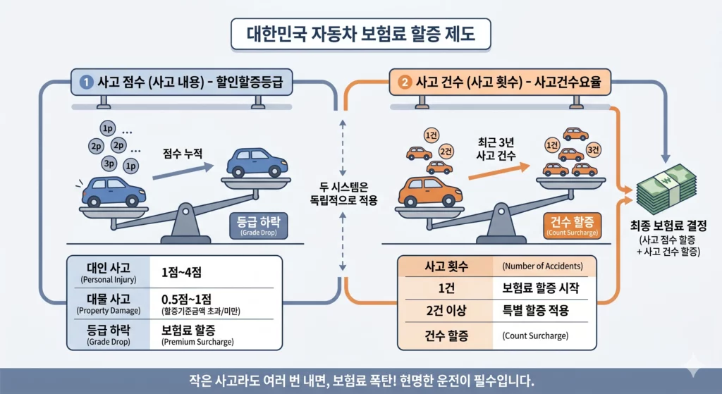 자동차 보험료 할증 제도 인포그래픽
