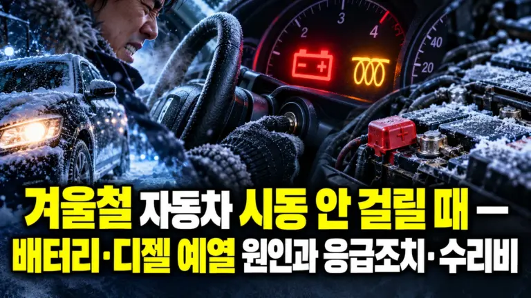 겨울철 자동차 시동 불량과 응급조치