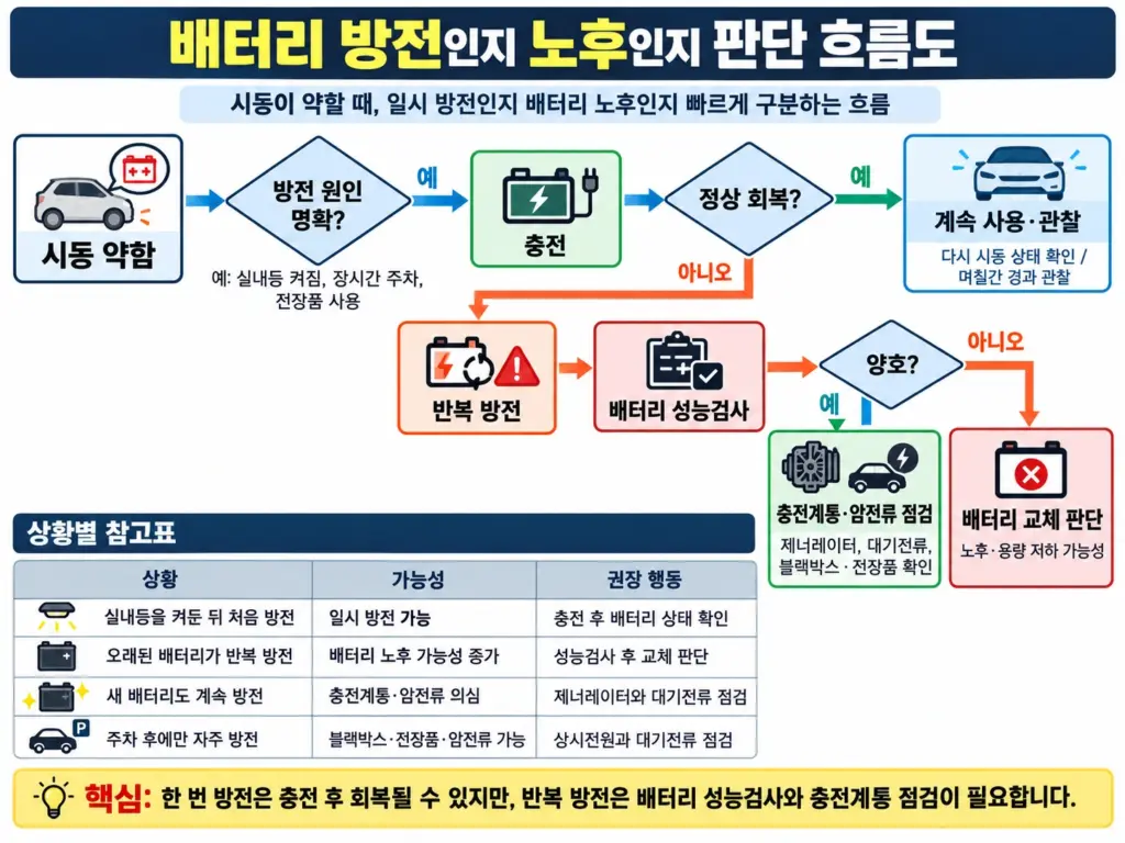 배터리 노후 판단 흐름도