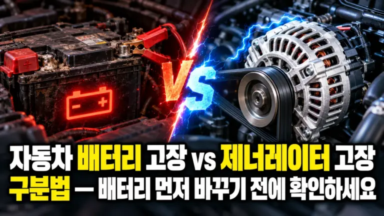 자동차 배터리 vs 제너레이터 고장 구분법