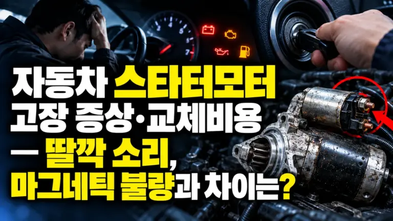 자동차 스타터모터 고장 증상과 교체비용
